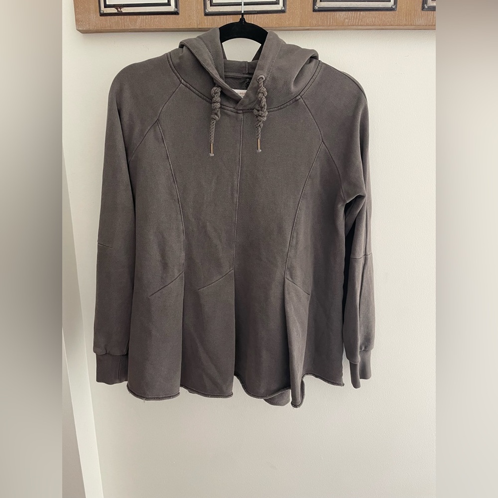 Pilcro by Anthropology Washed Charcoal Hooded Pullover